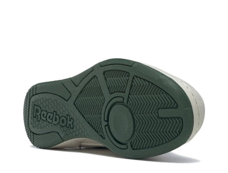 Sneakersy skórzane męskie Reebok BB 4000 II Basketball Chalk Dark Green (IE6833)