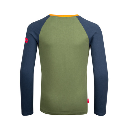 Bawełniany longsleeve bluzka z długim rękawem Trollkids Kids Preikestolen Longsleeve dla chłopca/dziewczynki (493-335)