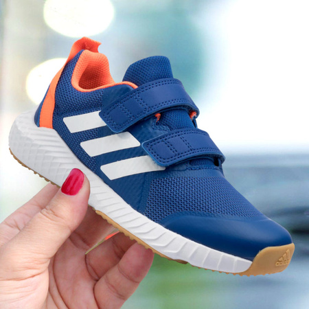 Buty sportowe dla dzieci Adidas Fortagym CF K sneakersy dziecięce na rzepy granatowe (G27199)