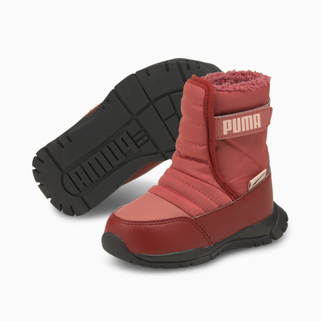 Śniegowce dziecięce Puma Nieve Boot WTR AC INF buty hydrofobowe nieprzemakalne różowe (380746-04)