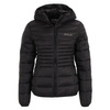 Kurtka puchowa damska Fila SQUILLE HOODED LEKKA JKT z kapturem pikowana ocieplana czarna (FAW036280010)