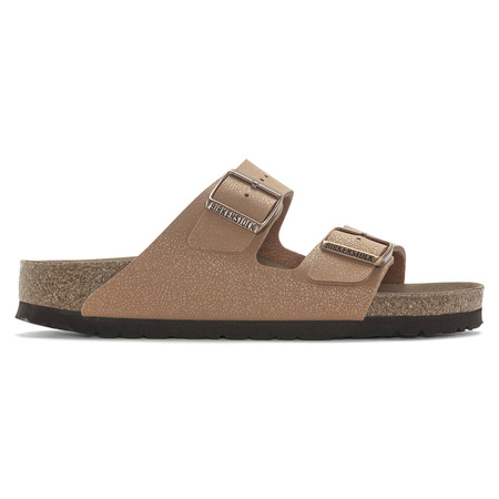 Klapki damskie Birkenstock Arizona Birko-Flor Nubuk Pecan wegańskie standard szerokie (1025006)