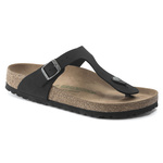 Japonki Birkenstock Gizeh Birko-Flor damskie Narrow Black na wąską stopę wegańskie czarne (1020487)