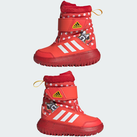 Śniegowce dziecięce adidas Winterplay Minnie I buty zimowe dla dziewczynki z Myszką Minnie czerwone (IG7191)