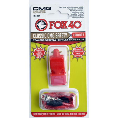 Gwizdek Fox 40 CMG Classic Safety + sznurek czerwony (9603-0108)