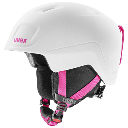 Kask snowboardowy dziecięcy Uvex Heyya Pro odporny na wstrząsy biało-różowy (56/6/253/70)