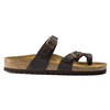 Klapki damskie Birkenstock Mayari Habana Narrow japonki na wąską stopę skóra nubukowa brązowe (0171323)