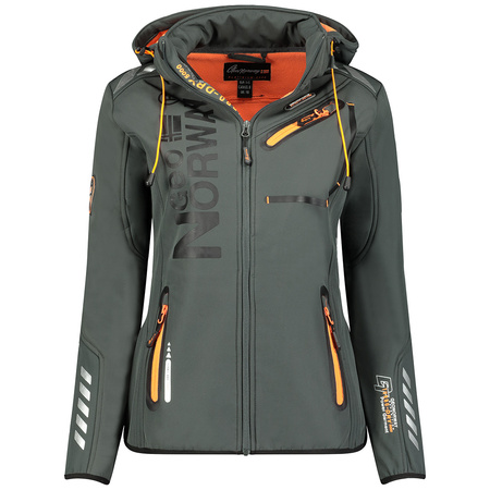 Softshell Geographical Norway REINE DGREY-ORANGE ASS A EO DB LADY 007 ciemnoszary / pomarańczowy damska (WU8184F/GNO-Dark Grey / Orange)