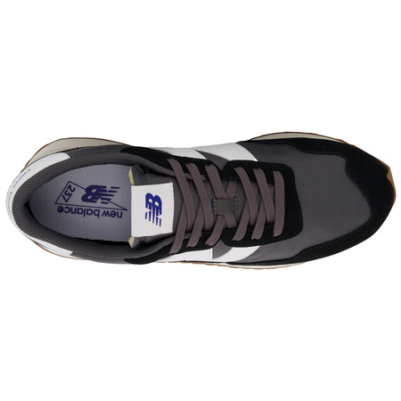 Wyprzedaż - Sneakersy męskie New Balance buty lifestylowe sportowe ze skóry zamszowej czarne (MS237GA)