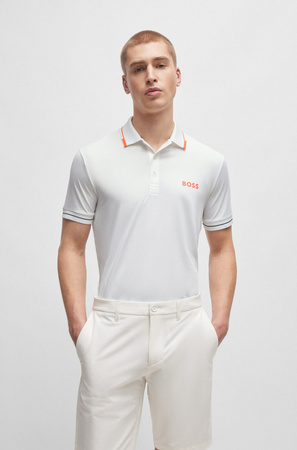 Koszulka Polo męska BOSS Paul Pro BIANCO slim fit biała (50506203-101)