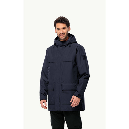 Męska kurtka zimowa Jack Wolfskin WINTERLAGER PARKA M night blue Texapore Fiber Insulated wiatroszczelna (1115471_1010)