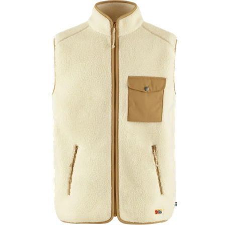 Polar męski Fjällräven Vardag Pile Fleece Vest M Chalk White-Buckwheat Brown (F87073-113-232)