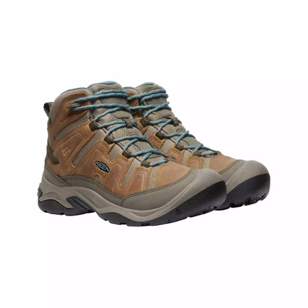 Wyprzedaż - Trekkingi skórzane damskie Keen Circadia MID WP buty outdoorowe brązowe  (KE-1026764)