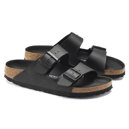 Klapki damskie/męskie Birkenstock Arizona Birko-Flor Black regular szerokie (1019098)