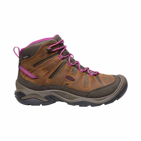 Buty trekkingowe damskie Keen Circadia wodoodporne outdoorowe skórzane brązowe (KE-1026765)