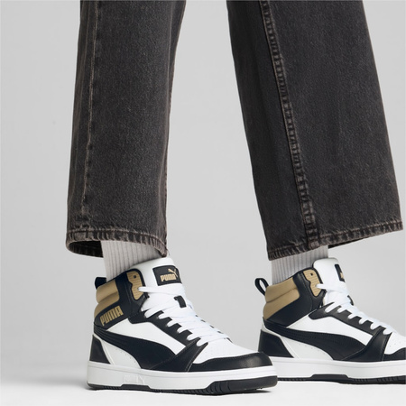 Wyprzedaż - Sneakersy męskie Puma Rebound v6 wysokie za kostkę białe (392326-22)