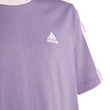 Koszulka dla dzieci adidas Essentials 3-Stripes Cotton Loose Fit Boyfriend Tee fioletowa (IL3276)