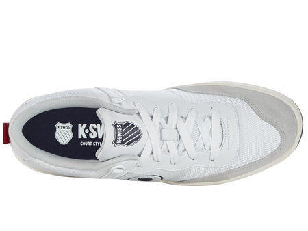 Wyprzedaż - Sneakersy męskie K-Swiss K-Varsity trampki buty sportowe białe (09075-130-M)