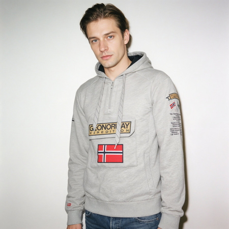 Bluza Geographical Norway GYMCLASS B-GREY EO DB MEN 100 mieszana szarość męska (WU6620H/GNO-Blended Grey)
