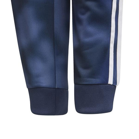 Spodnie dresowe młodzieżowe Adidas Originals SST PANT sportowe wzorzyste ze ściągaczami niebieskie (GN4129)