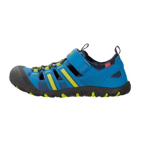 Sandały sportowe dziecięce dla chłopca/dziewczynki Trollkids Kids Sandefjord Sandal XT medium blue/lime (668-106)