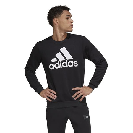 Bluza męska Adidas Performance M BL FL SWT nierozpinana z dużym logo czarna (GK9074)