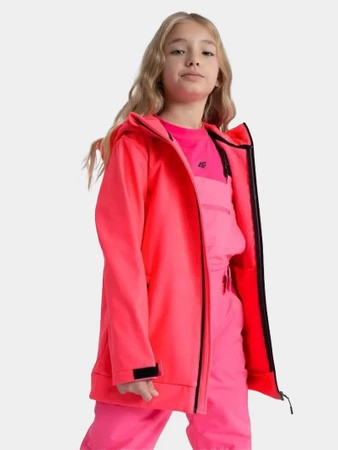 Kurtka dziecięca softshell 4F pink (4FJAW23TSOFF153-55N)