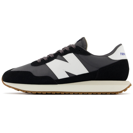 Wyprzedaż - Sneakersy męskie New Balance buty lifestylowe sportowe ze skóry zamszowej czarne (MS237GA)