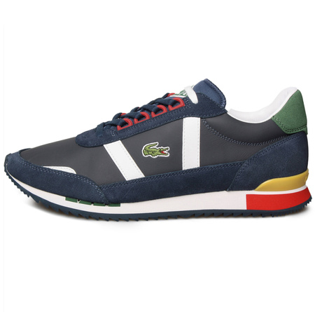 Sneakersy męskie granatowe Lacoste Partner Retro Leather buty sportowe czarne (7-43SMA0063092)