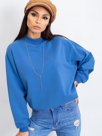Wyprzedaż - Niebieska bawełniana bluza basic (RV-BL-5185.73P)