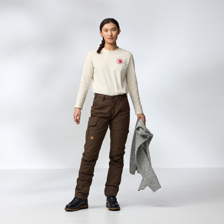 Wyprzedaż - Spodnie trekkingowe damskie Fjällräven Karla Pro Winter Trousers W Dark Olive brązowe (F89809-633)