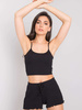 RUE PARIS Czarny crop top (RV-TP-6626.88)