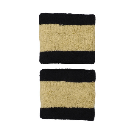 Frotki na nadgarstek Nike Swoosh Wristbands 2 szt. czarno-złote (N0001565055OS)