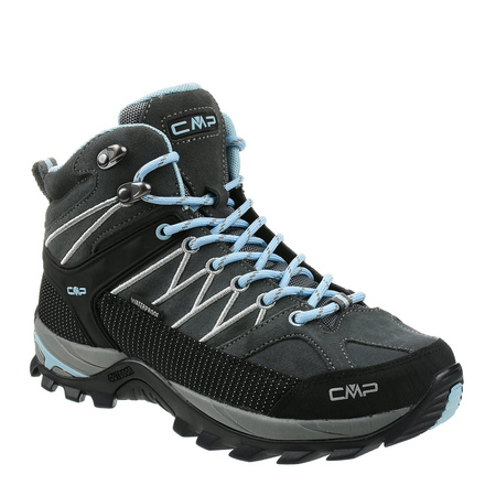 CMP RIGEL MID WMN TREKKING SHOES WP GRAFFITE-AZZURRO Basic Grey (3Q12946-77BD)