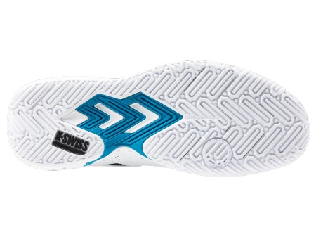 Męskie sneakersy K-Swiss TURA TEAM PADEL WHITE/BLACK/BLUE MOON-M (04435-967-M)