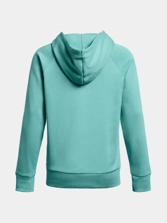 Bluza damska UNDER ARMOUR Rival Fleece z kieszenią kangurka turkusowa (1379500-482)