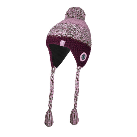 Czapka zimowa dziewczęca Trollkids Girls Borgund Bobble Cap dla dziewczynki fioletowa (922-229)