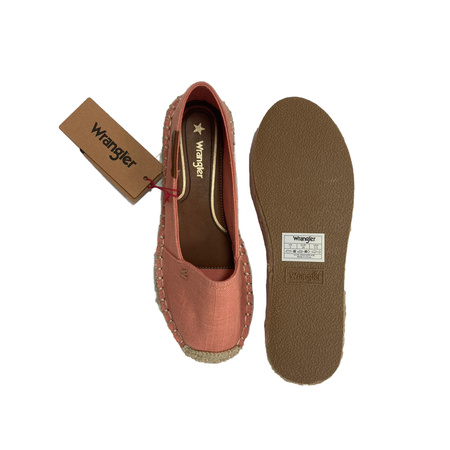 Wyprzedaż - Espadryle damskie Wrangler Nancy C Women Low różowe materiałowe (20241049-43B)