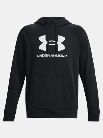 Bluza sportowa męska UNDER ARMOUR Rival Fleece Logo z kapturem kangurka czarna (1379758-001)