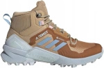 Wyprzedaż - Buty dziecięce trekkingowe adidas Terrex Swift R3 Mid GTX W brązowe (FZ3011)