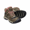 Wyprzedaż - Buty trekkingowe damskie Keen Ridge Flex Mid WP Timberwolf/Brick Dust wodoodporne oddychające brązowe (KE-1024921)