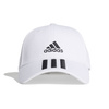 Czapka z daszkiem damska/męska Adidas Bball 3-Stripes Cap Ct bejsbolówka na lato biała (FQ5411)