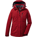 Wyprzedaż - Kurtka damska zimowa z kapturem Killtec KOW 140 parka trekkingowa outdoorowa czerwona (37411/400)