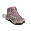 Wyprzedaż - Buty trekkingowe dziecięce adidas Terrex HyperHiker K wysokie z elementami odblaskowymi różowe (GZ9214)
