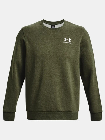 Bluza męska UNDER ARMOUR Essential Fleece Crew bawełniana zielona (1374250-391)