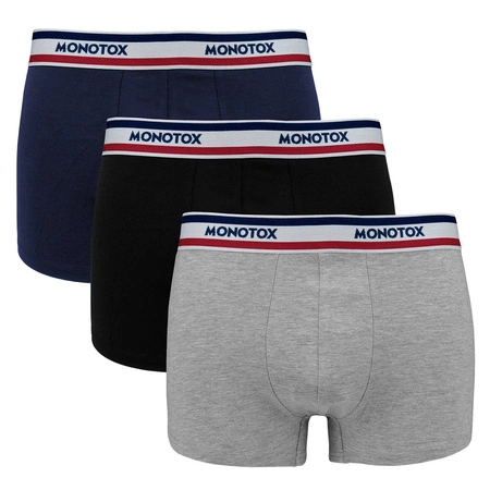 Wyprzedaż - Bokserki męskie 3-pack Monotox Basics Boxer Brief 3-PAK (MX21063)