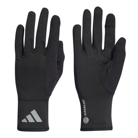 Rękawiczki zimowe unisex adidas Aeroready Gloves U sportowe odprowadzają wilgoć elementy odblaskowe czarne (HT3904)