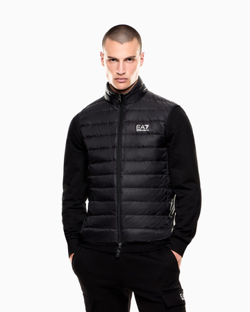 Kamizelka męska puchowa EA7 Emporio Armani ocieplana bezrękawnik czarny (8NPQ06-PNGPZ-1200)