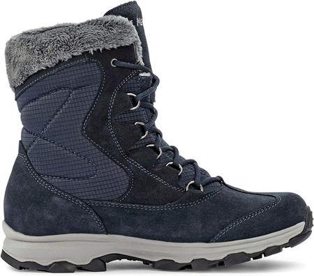 Wyprzedaż - Buty zimowe trekkingowe damskie Meindl Civetta Lady GTX skóra welurowa Gore-Tex granatowe (7664/68)