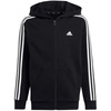 Bluza dla dzieci adidas Essentials 3-Stripes Fleece Full-Zip Hoodie czarna (HR6331)
